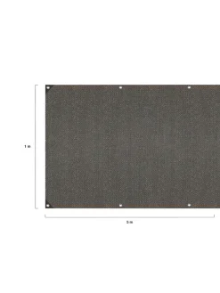 Osłona prywatności w kolorze szarym - 1000 x 150 cm - 300 gr/m²