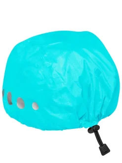 Osłona przeciwdeszczowa w kolorze turkusowym na kask