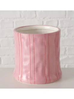Osłonka "Nordica" w kolorze jasnoróżowym na doniczkię - wys. 12 x Ø 12,5 cm
