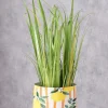 Osłonka w kolorze żółto-pomarańczowym na doniczkę - wys. 21 x Ø 23 cm