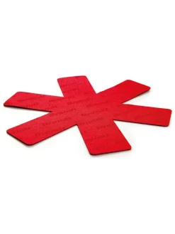 Osłonki patelni (3 szt.) w kolorze czerwonym - Ø 35 cm