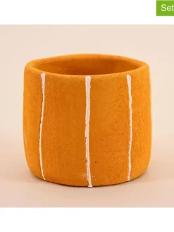 Osłonki (2 szt.) w kolorze pomarańczowym na doniczki - wys. 9 x Ø 10,5 cm