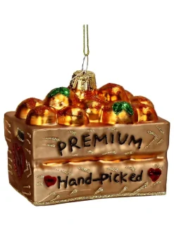 Ozdoba choinkowa "Apricot Crate" w kolorze jasnobrązowym - wys. 7,6 cm