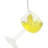 Ozdoba choinkowa "Cocktail" w kolorze żółtym - wys. 9 cm
