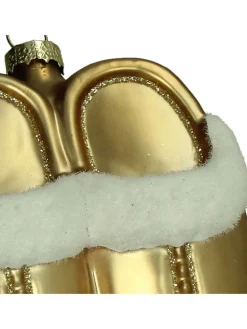 Ozdoba choinkowa "Cozy Slippers" w kolorze beżowym - wys. 10 cm