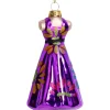 Ozdoba choinkowa "Retro Dress" w kolorze fioletowym - wys. 13 cm