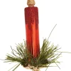 Ozdoby choinkowe (2 szt.) w kolorze czerwonym - wys. 11 cm