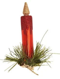 Ozdoby choinkowe (2 szt.) w kolorze czerwonym - wys. 11 cm