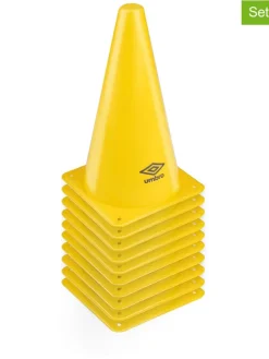 Pachołki piłkarskie (10 szt.) w kolorze żółtym - wys. 23,5 x Ø 14 cm