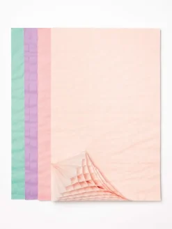 Papier o strukturze plastra miodu (4 szt.) "Pastel" - 6+