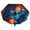 Parasol "Modern Art Magic" w kolorze czarno-niebiesko-pomarańczowym