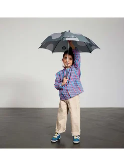 Parasol w kolorze szaro-białym