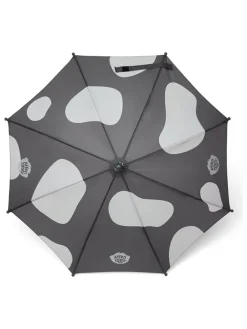 Parasol w kolorze szaro-białym