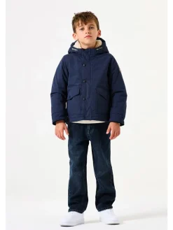 Parka w kolorze granatowym