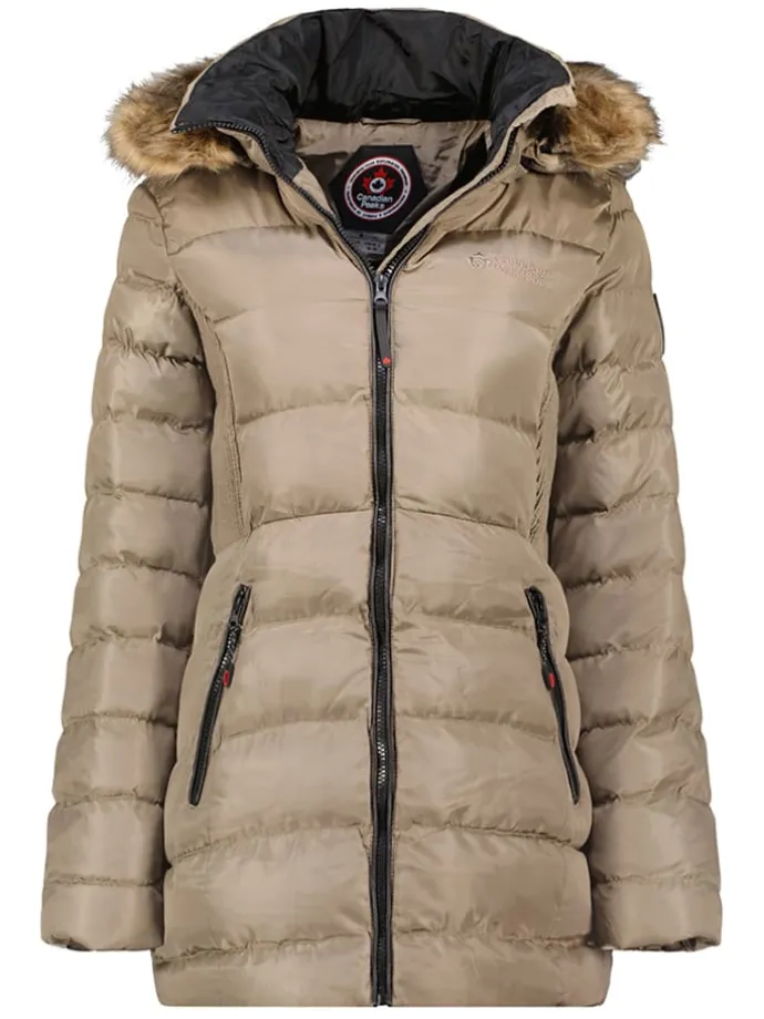 Parka zimowa "Anieseak" w kolorze beżowym