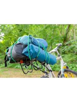 Pas napinający w kolorze zielonym z karabińczykami - dł. 80 cm