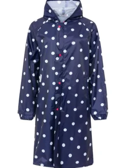 Płaszcz przeciwdeszczowy "Polka Dots" w kolorze granatowo-białym