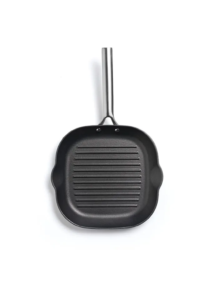Patelnia grillowa w kolorze czarnym - Ø 28 cm