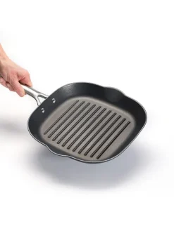 Patelnia grillowa w kolorze czarnym - Ø 28 cm