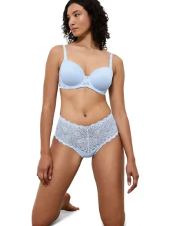 Pełne figi high waist w kolorze błękitnym