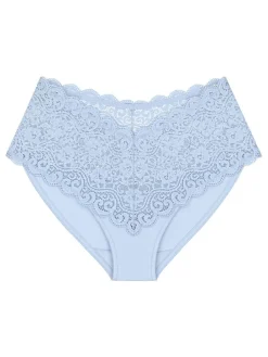 Pełne figi high waist w kolorze błękitnym