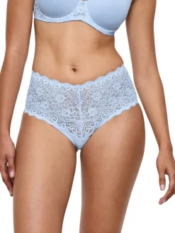 Pełne figi high waist w kolorze błękitnym