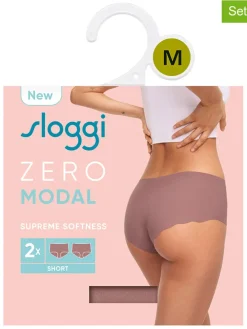 Pełne figi (2 pary) "Zero Modal 2.0" w kolorze jasnobrązowym
