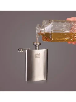 Piersiówka w kolorze srebrnym - 230 ml