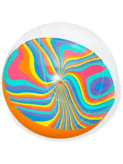 Piłka wodna "Tie-Dye" w kolorze pomarańczowym ze wzorem - Ø 46 cm