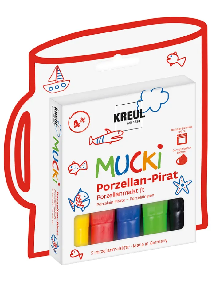 Pisaki (5 szt.) do malowania na porcelanie - 4+