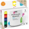 Pisaki (5 szt.) "Junior" do malowania na porcelanie - 3+