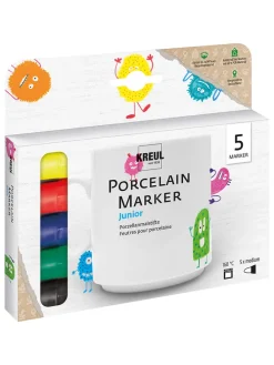 Pisaki (5 szt.) "Junior" do malowania na porcelanie - 3+
