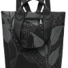 Plecak "Limited Leaves" w kolorze szaro-czarnym - 30 x 38 x 17 cm