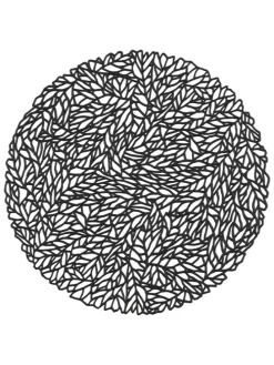 Podkładka stołowa "Alma" w kolorze czarnym - Ø 35 cm