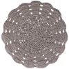 Podkładka stołowa "Crochet" w kolorze szarym - Ø 38 cm