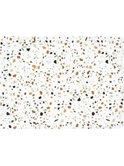 Podkładki stołowe (4 szt.) w kolorze białym ze wzorem - 40 x 30 cm