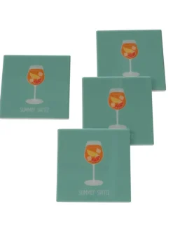 Podstawki (8 szt.) "Summer Spritz" w kolorze pomarańczowo-błękitnym