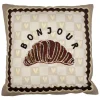 Poduszka "Croissant" w kolorze beżowo-brązowym - 45 x 45 cm