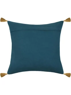 Poduszka "Uniola" w kolorze granatowym ze wzorem - 45 x 45 cm