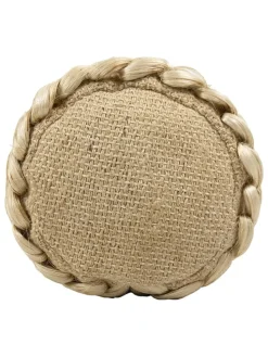 Poduszka w kolorze jasnobrązowym z juty - szer. 62 x Ø 16 cm