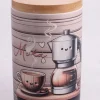 Pojemnik "Coffee Time" w kolorze biało-jasnobrązowym - 750 ml