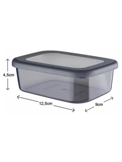 Pojemniki (12 szt.) w kolorze antracytowym - 250 ml