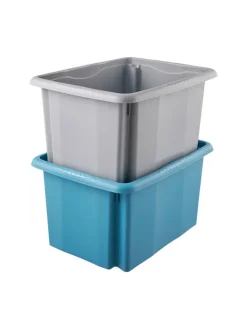 Pojemniki (2 szt.) w kolorze błękitnym - 15 l