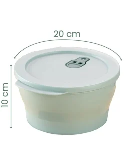 Pojemniki (3 szt.) w kolorze pomarańczowo-zielono-błękitnym - wys. 10 cm