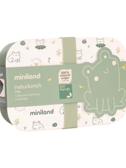 Pojemnik "Naturlunch Frog" w kolorze kremowo-zielonym na lunch - 400 ml
