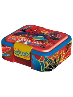 Pojemnik "Spiderman" w kolorze czerwonym na lunch - 18 x 16 x 6 cm