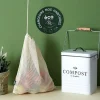 Pojemnik w kolorze białym na kompost - 5 l