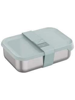Pojemnik w kolorze srebrno-błękitnym na lunch - 21,5 x 6,3 x 15,5 cm