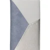 Portfel w kolorze błękitno-szaro-srebrnym - 11 x 20 x 3 cm