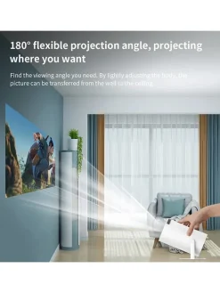 Projektor 4K w kolorze białym
